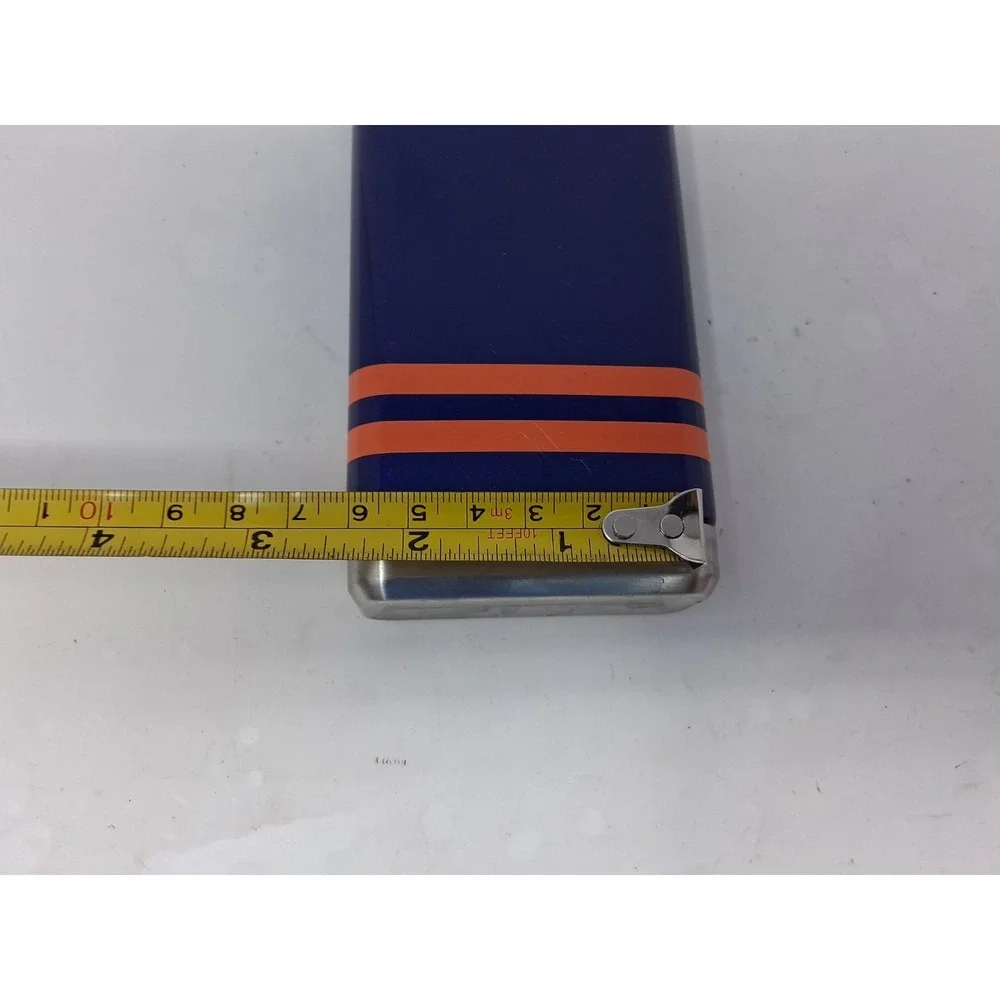 Stanley 8 oz Preparty Flask In Regal Blue Shimmer & Orange Acents Lightly Used J